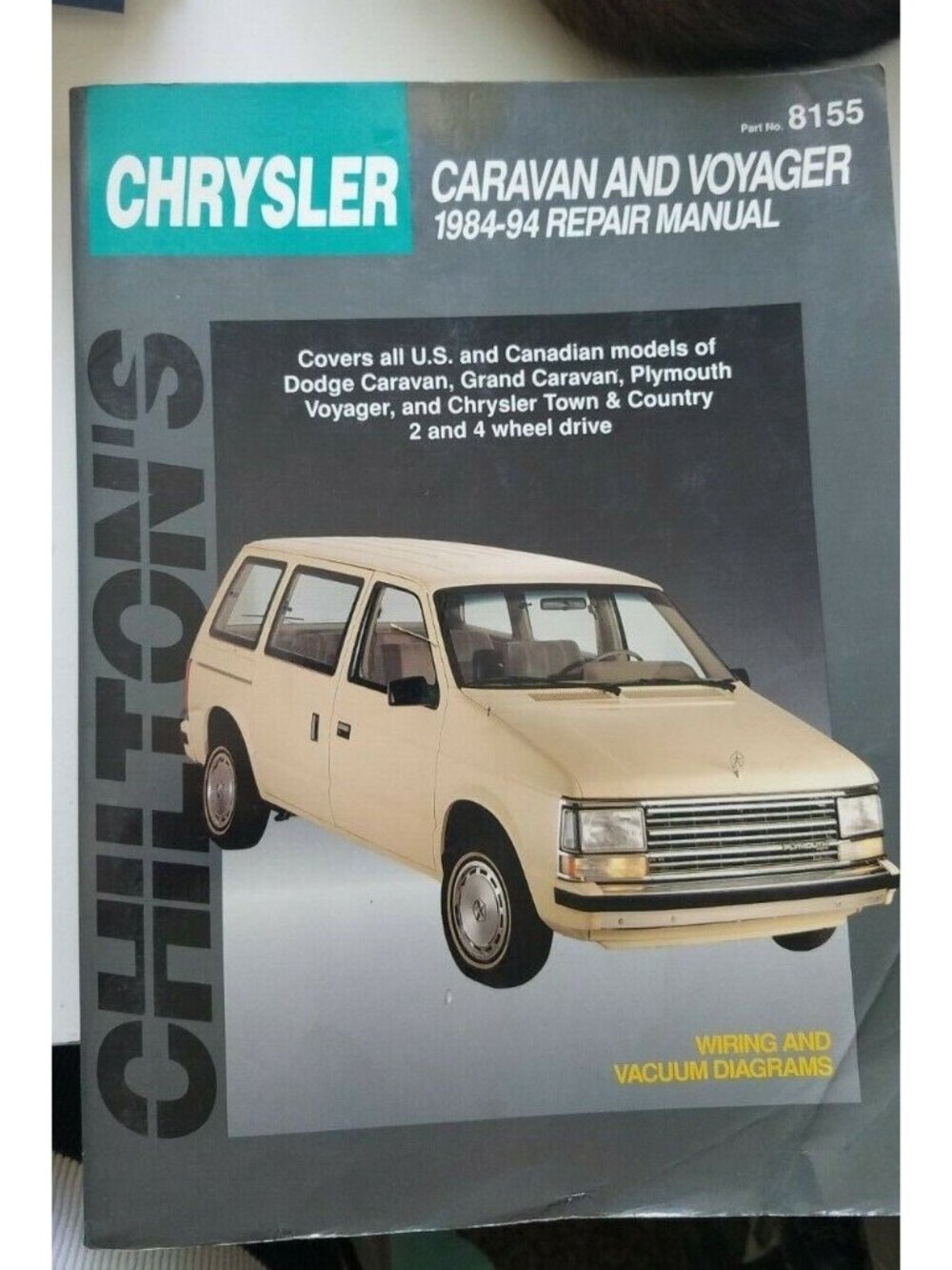 Book 1984-92 Chilton's Chrysler Caravan Voyager  Repair Manual # 8155